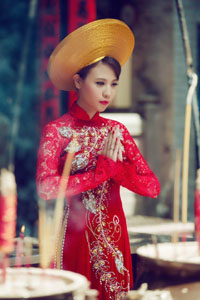 вьетнамские национальные свадебные платья